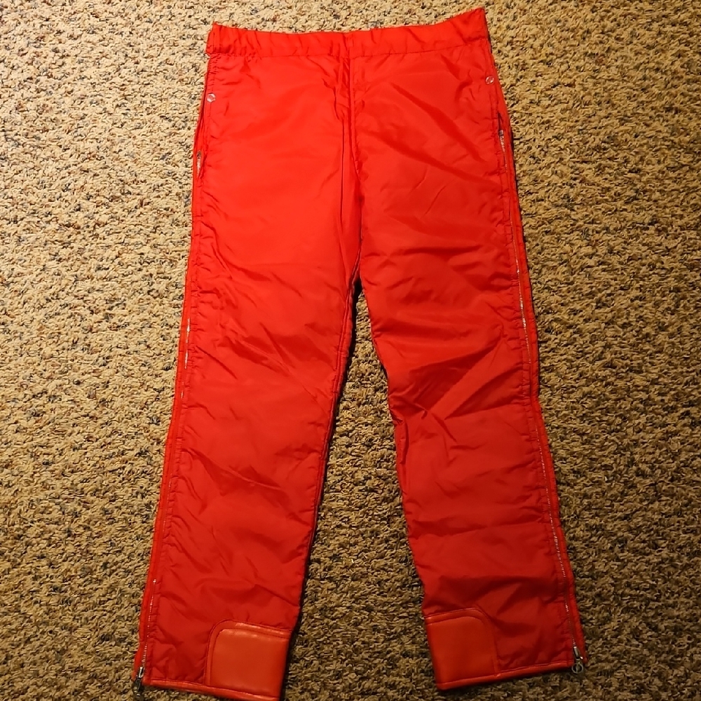 Obermeyer Bright Red Snow Pants Children's Large Vintage 80s Winter